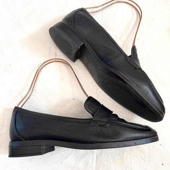 Vionic loafers slip on shoes Sellah US womens 9 black leather moc toe flat - Picture 7 of 14